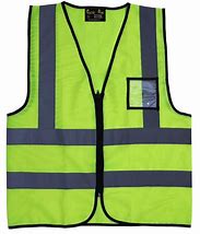 Lime Reflective Vest with Zip & ID Pouch